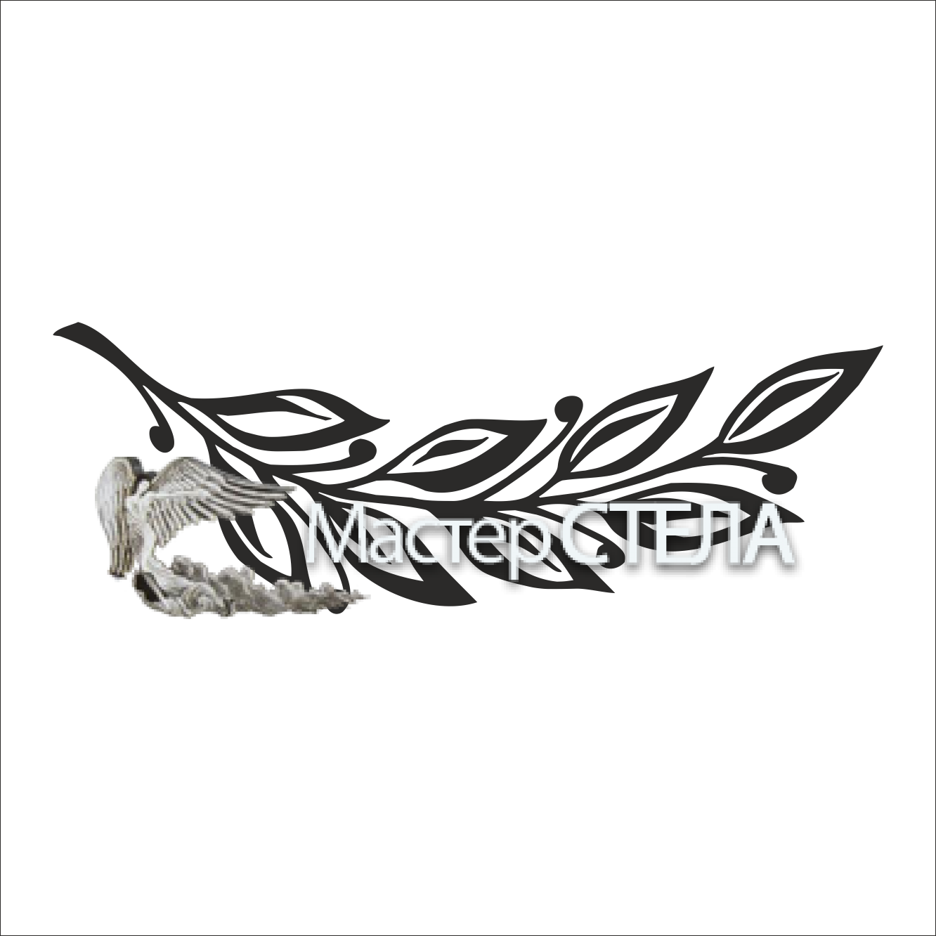 Лавровая ветка - Гранитная мастерская МастерСтела - заказать памятник и  надгробие из натурального гранита Габбро-Диабаз (Карелия) в Москве!